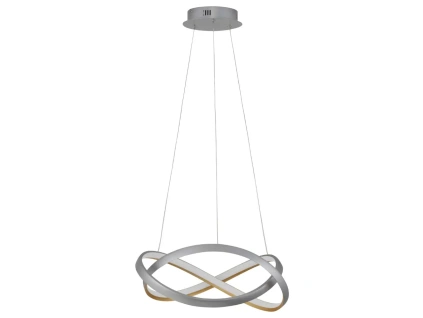 Stříbrné kovové závěsné LED světlo Nova Luce Odrey 50 cm