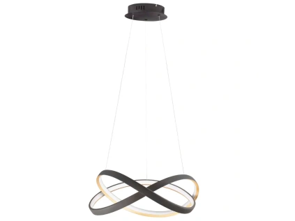 Černé kovové závěsné LED světlo Nova Luce Odrey 50 cm