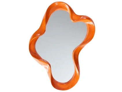 Oranžové nástěnné zrcadlo FLOATING 62 x 46 cm