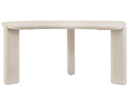 Lesklý béžový psací stůl Bizzotto Otilia 168 x 75 cm