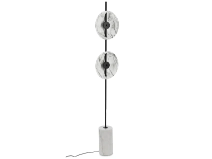 Černo-bílá stojací lampa Bizzotto Wellen 170 cm