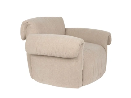 Béžové lounge křeslo PUFFY