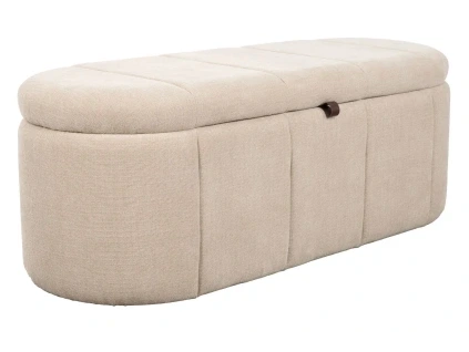 Béžová čalouněná lavice PUFFY L
