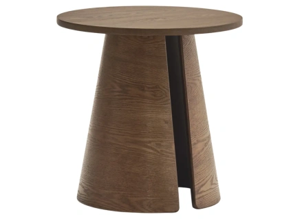 Ořechový kulatý odkládací stolek Cep 50 cm