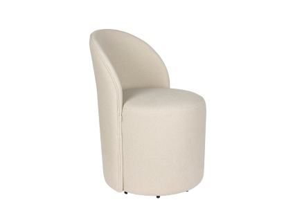 Béžové sametové lounge křeslo PLUSH