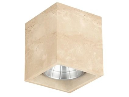 Travertinové venkovní stropní LED světlo Nova Luce Balma 10 x 10 cm