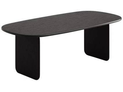 Černý dubový jídelní stůl Micadoni Lana 220 x 110 cm