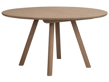 Světle hnědý dubový rozkládací jídelní stůl CLAPPERTON 140/240 x 140 cm
