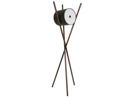 Ořechová stojací lampa Angel Cerdá No. 8098, 173 cm