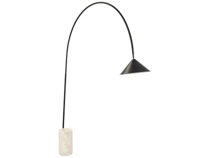Černá kovová stojací lampa Angel Cerdá No. 8104, 210 cm