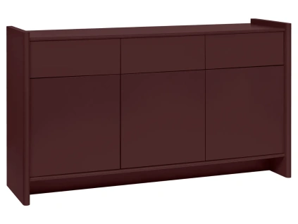 Červená lakovaná komoda Rali 161 x 46 cm