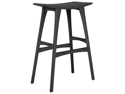 Černá dubová barová židle Osso 79 cm