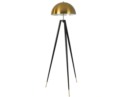 Zlato-černá kovová stojací lampa Angel Cerdá No. 8100, 160 cm