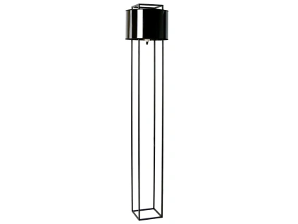 Černá kovová stojací lampa Angel Cerdá No. 8092, 150 cm