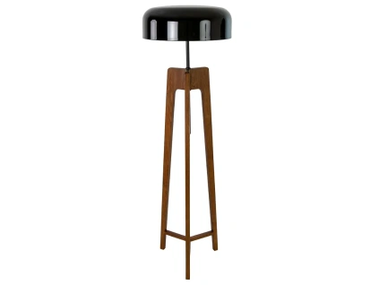 Ořechová stojací lampa Angel Cerdá No. 8110, 152 cm