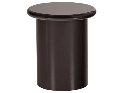 Tmavě hnědý lakovaný odkládací stolek Mavon 40 cm