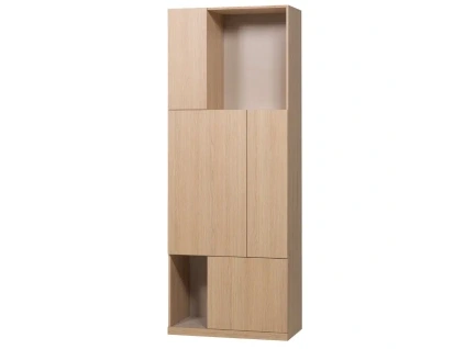 Dřevěná skříň Build 215 x 80 cm s dubovým dekorem
