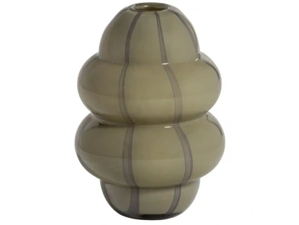 Zelená skleněná váza Kency 32 cm