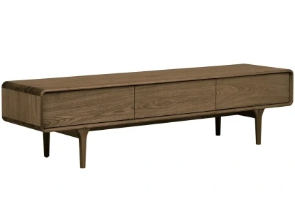 Hnědý dubový TV stolek Dawe 180 x 45 cm