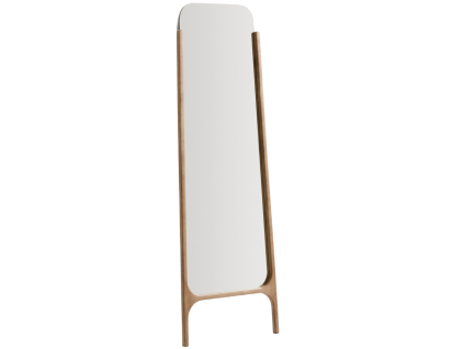 Dřevěné stojací zrcadlo Kave Home Aremi 196 x 58 cm