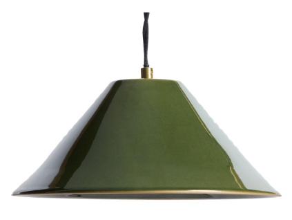 Zelené keramické závěsné světlo Kave Home Ceren Ø30 cm