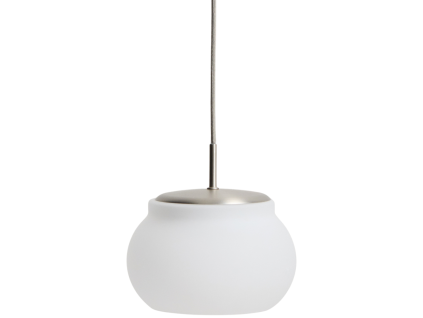 Stříbrné kovové závěsné LED světlo Kave Home Leruna Ø20 cm
