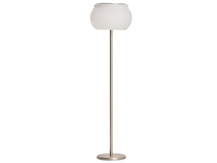 Stříbrná kovová stojací LED lampa Kave Home Leruna 146 cm