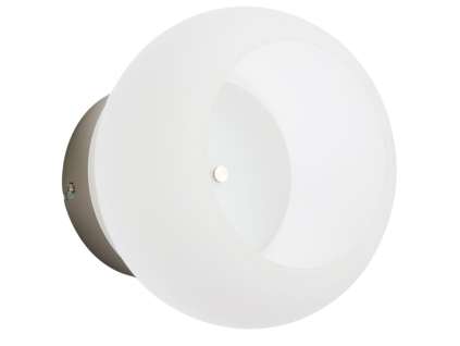Stříbrné kovové nástěnné LED světlo Kave Home Leruna Ø20 cm
