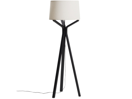 Černá stojací lampa Kave Home Ubira 150 cm