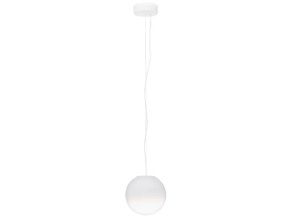 Bílé skleněné závěsné LED světlo Nova Luce Bolita 20 cm