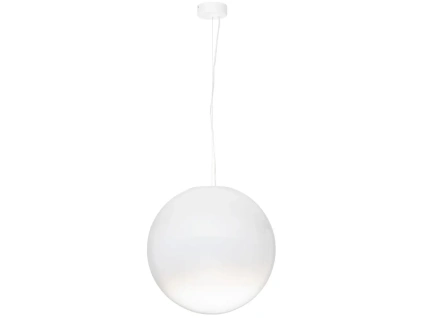 Bílé skleněné závěsné LED světlo Nova Luce Bolita 50 cm