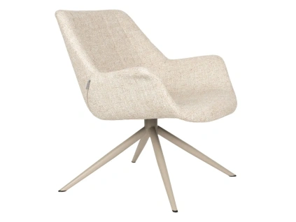 Béžové otočné lounge křeslo DOULTON