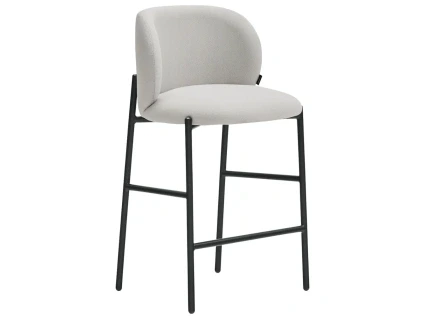 Světle šedá čalouněná barová židle Teulat Mogi 63 cm