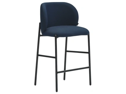 Modrá čalouněná barová židle Teulat Mogi 63 cm