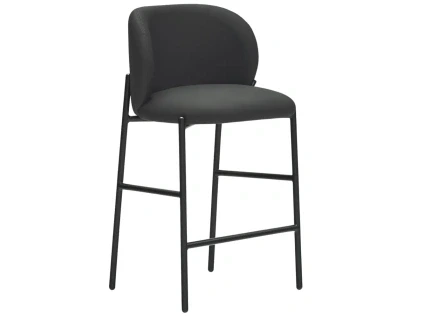 Černá koženková barová židle Teulat Mogi 63 cm
