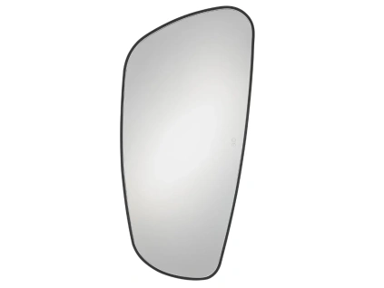 Černé závěsné zrcadlo s LED osvětlením Nova Luce Sinia 135 x 65 cm