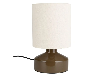 Zelenohnědá keramická stolní lampa NOOK 28 cm