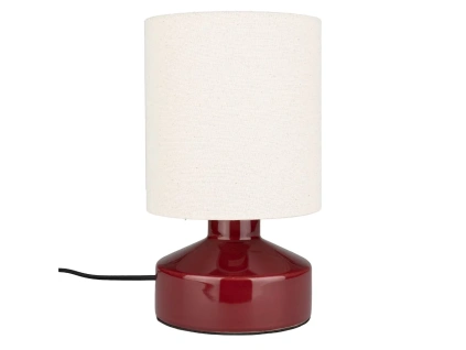 Červená keramická stolní lampa NOOK 28 cm