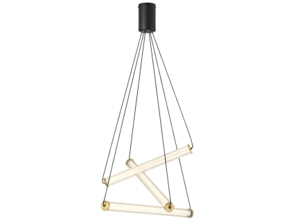Skleněné závěsné LED světlo Nova Luce Eliot 55 cm