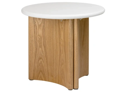 Dubový odkládací stolek Arlom ⌀50 cm