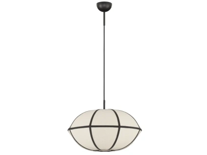 Béžovo-černé závěsné světlo Nova Luce Brera 45 cm