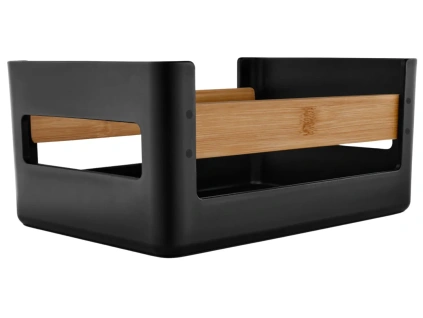 Černý kuchyňský organizér Nordic Kitchen 27 x 19 cm
