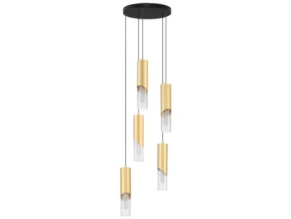 Zlaté závěsné světlo Nova Luce Modesto 33 cm