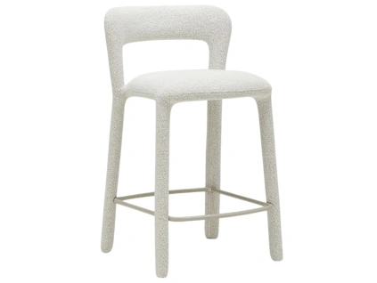 Krémová bouclé barová židle Irokiii 65 cm