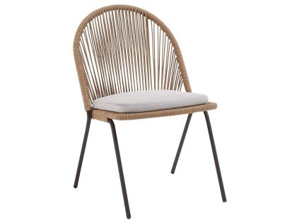 Béžová zahradní židle Kave Home Shann s výpletem