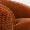 Oranžové sametové lounge křeslo Bold Monkey So Curvy