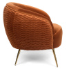 Oranžové sametové lounge křeslo Bold Monkey So Curvy