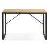 Přírodní pracovní stůl Kave Home Talbot 120 x 60 cm s černou podnoží