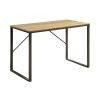Přírodní pracovní stůl Kave Home Talbot 120 x 60 cm s černou podnoží