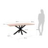 Dubový jídelní stůl Kave Home Argo 160 x 100 cm s černou kovovou podnoží